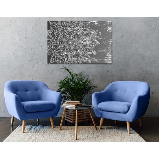 Kép Mandala fekete-fehér kivitelben
