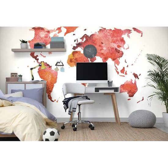 Tapéta gyönyörű térkép piros színben