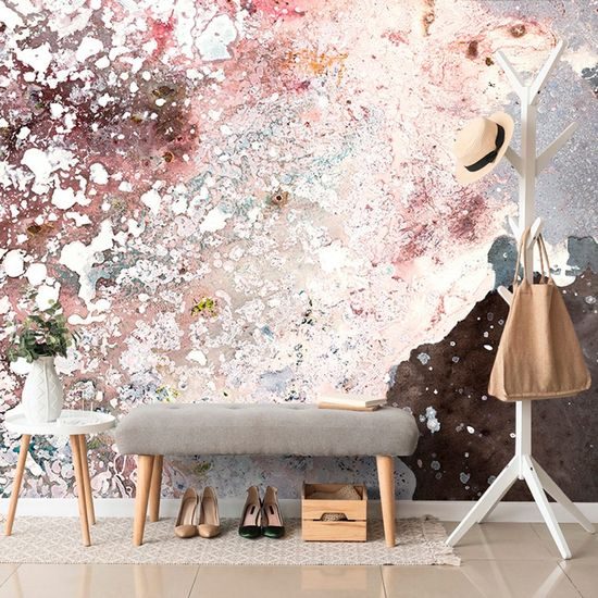 Tapéta szokatlan absztrakció lágy színekben