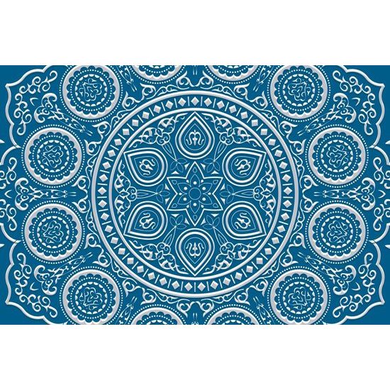 Öntapadó tapéta kellemes Mandala kék alapon