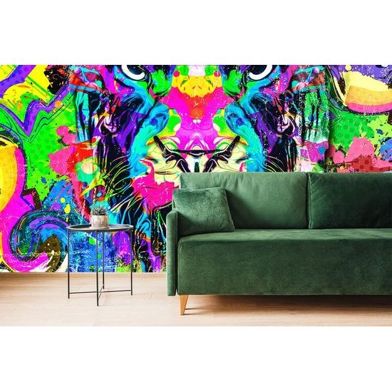 Tapéta színes illusztráció- egy vadállat