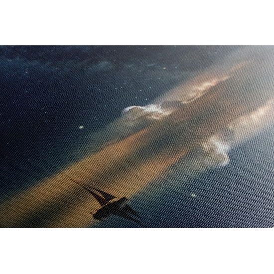 Kép az ismeretlenbe hajózó csónak