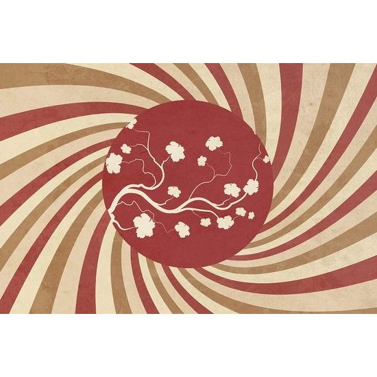 Érdekes tapéta grunge háttér ázsiai elemmel