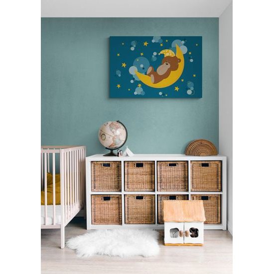 Kép mackó a sárga félholdon