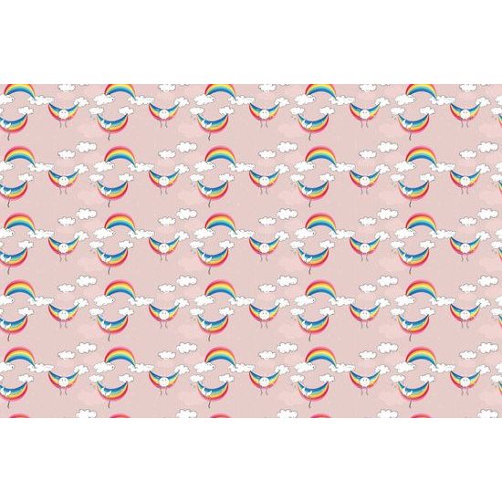 Öntapadó tapéta színes szivárványok a felhők között