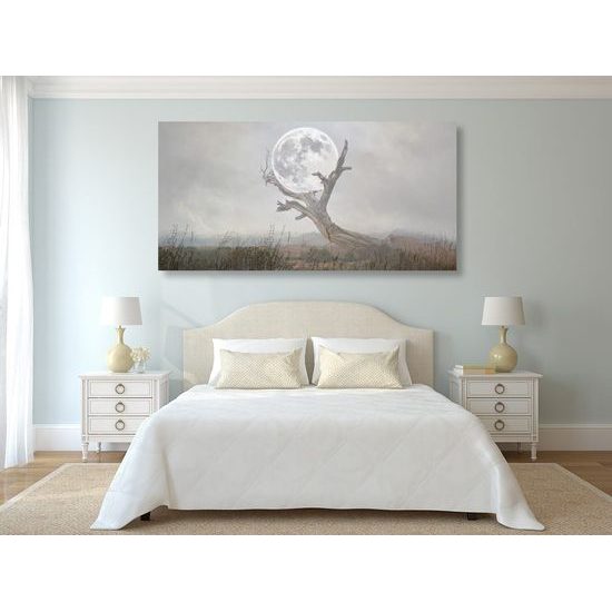 Kép mágikus Hold a természet ölelésében