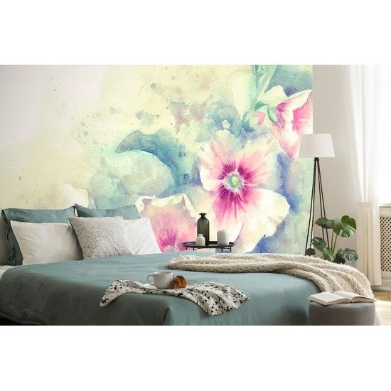 Öntapadó tapéta szép festett virágok