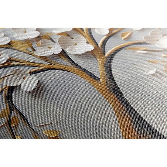 Kép arany fa virágokkal