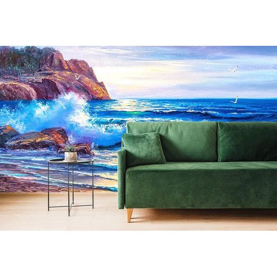 Öntapadó tapéta reggel a tengeren