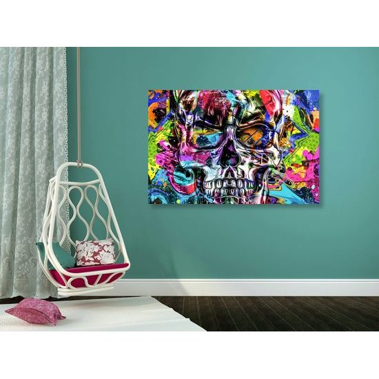 Kép koponya pop art kivitelben