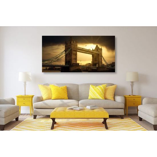 Kép naplemente a varázslatos London felett