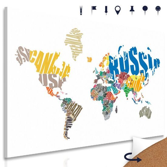 Parafa kép világ térkép feliratokból