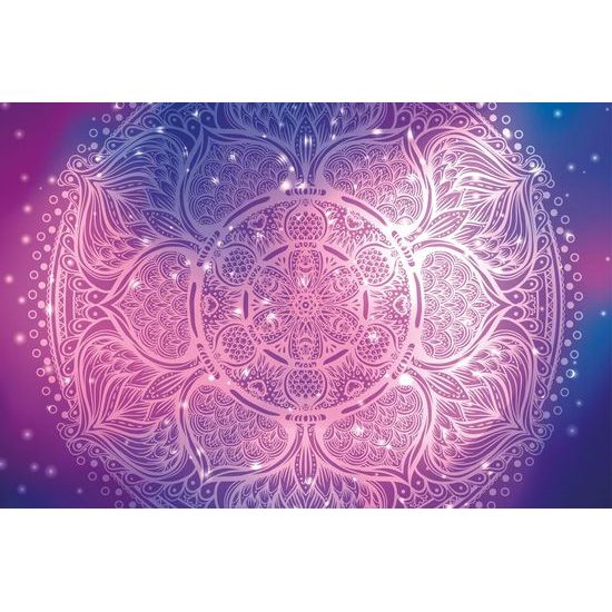 Öntapadó tapéta lila galaktikus Mandala