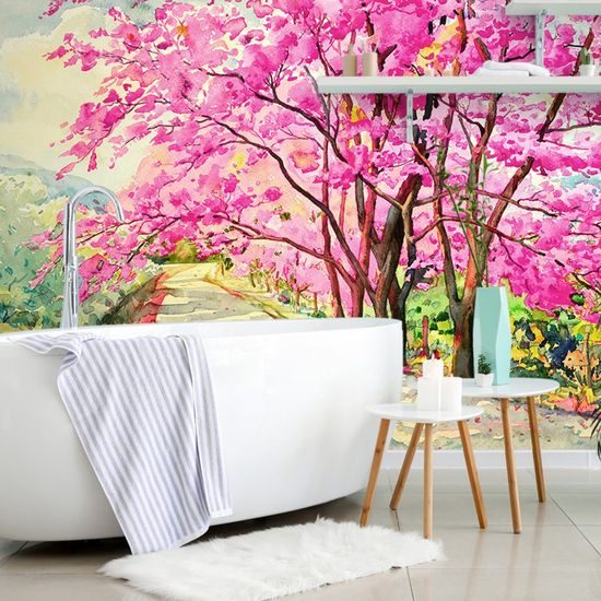 Tapéta cseresznyevirágok sugárútja