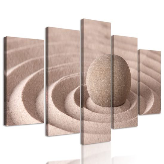 5 részes kép sima kő