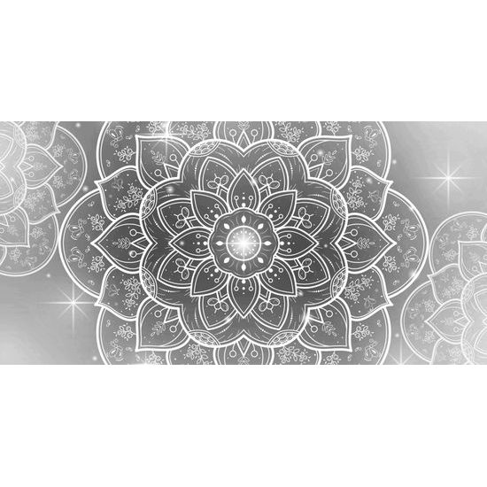 Kép orientális Mandala fekete-fehér kivitelben