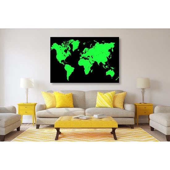 Parafa kép stílusos zöld térkép