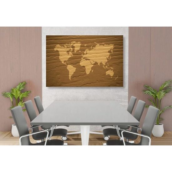 Parafa kép térkép barna színben