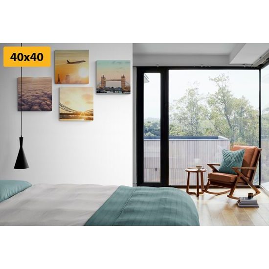 Képszett felkelő nap London felett