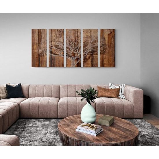 5 részes kép életfa fa háttéren