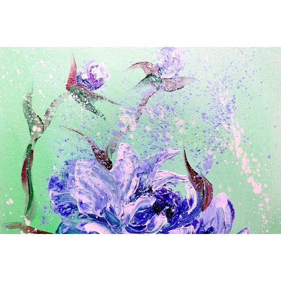 Öntapadó tapéta virágzó lila virág festmény