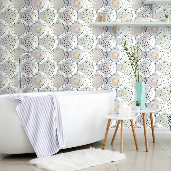 Öntapadó tapéta sok színes absztrakt örvény