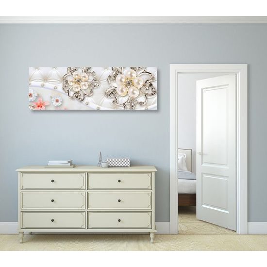 Kép luxus gyöngyök virágokkal