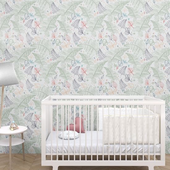 Tapéta enyhe páfrány levelek