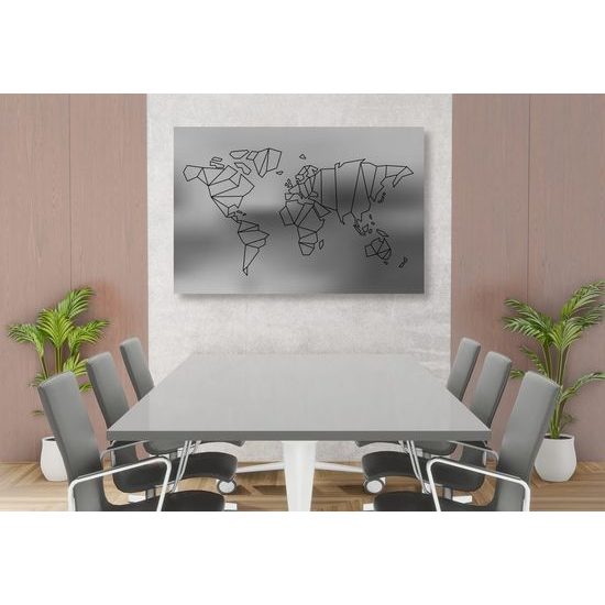 Parafa térkép stilizált sötétszürke térkép