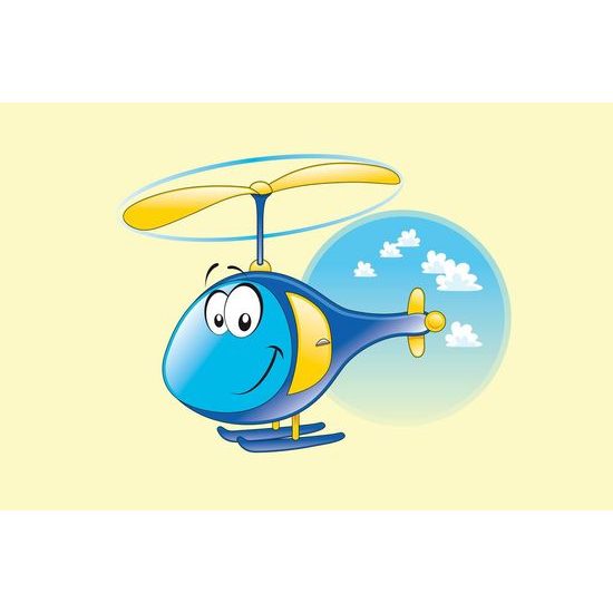 Kép vidám helikopter az égbolton