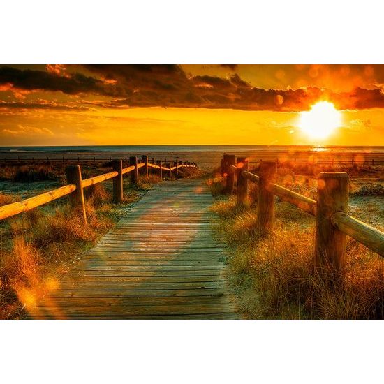 Varázslatos öntapadó fotótapéta naplemente az óceán mellett