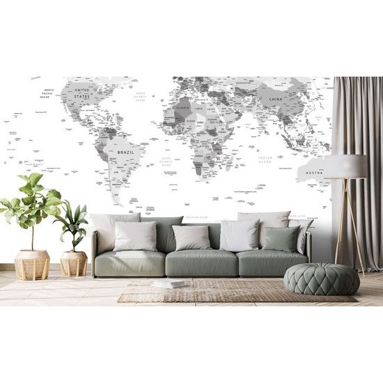 Tapéta klasszikus fekete-fehér térkép