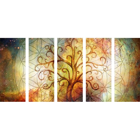 5 részes kép életfa az élet körforgásában