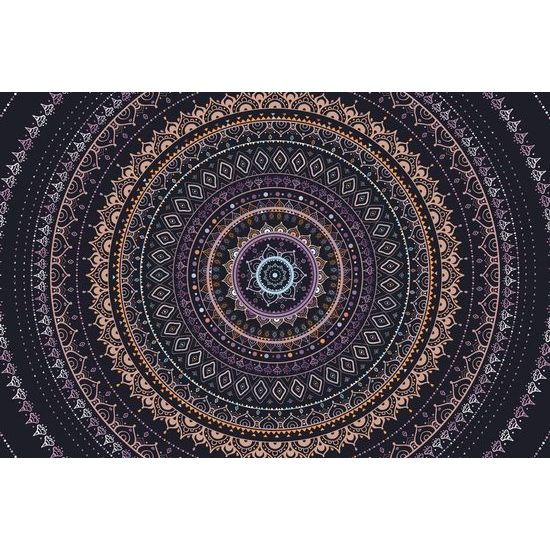 Öntapadó tapéta érdekes Mandala lila színben