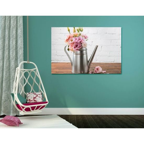 Kép virágok és kanna vintage kivitelben