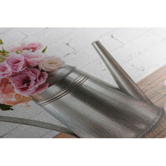 Kép virágok és kanna vintage kivitelben