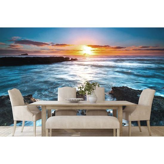 Öntapadó fotótapéta felejthetetlen naplemente a tenger mellett