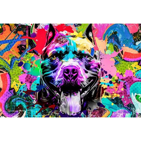 Öntapadó tapéta kutya színes kivitelben