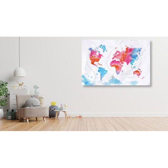 Parafa térkép vizfestmény világ térkép