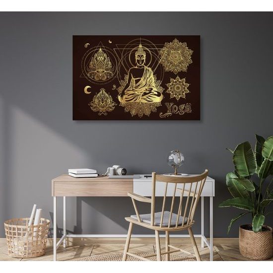 Kép Buddha arany kivitelben