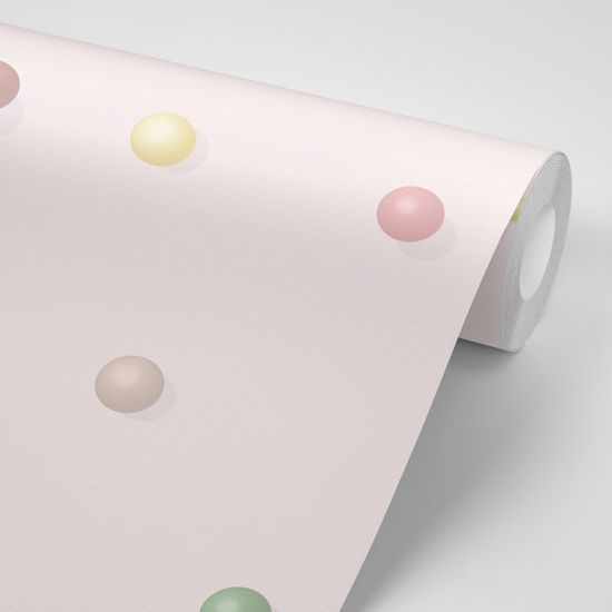 Öntapadó tapéta kis aranyos színes golyók