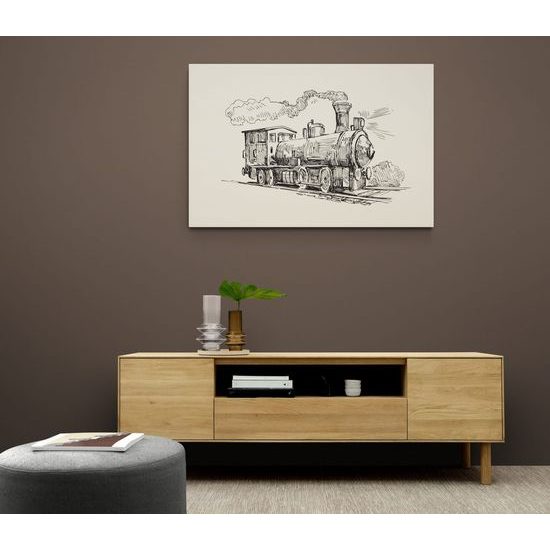 Kép festett vonat művészi kivitelben