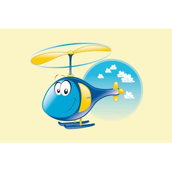 Tapéta vidám helikopter az égen