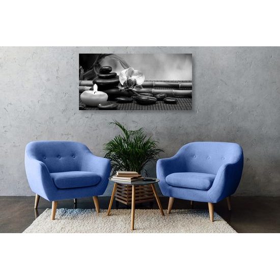 Kép Feng Shui kert fekete-fehér kivitelben