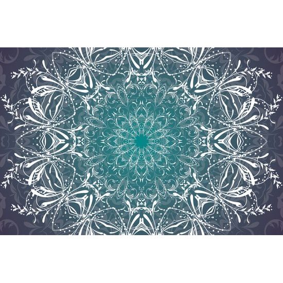 Öntapadó tapéta Mandala kék-zöld kivitelben