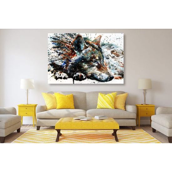 Kép titokzatos farkas festménye