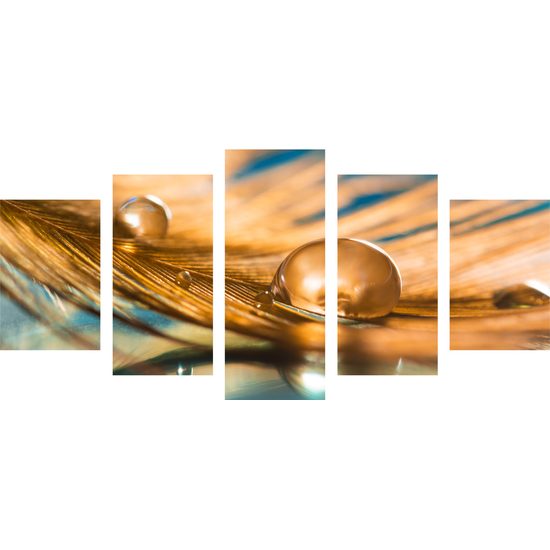 5 részes kép virág retro kivitelben