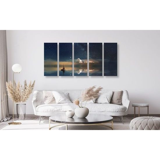 5 részes kép csónak a sötétség leple alatt