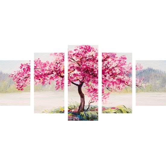 5 részes kép cseresznyefa magában
