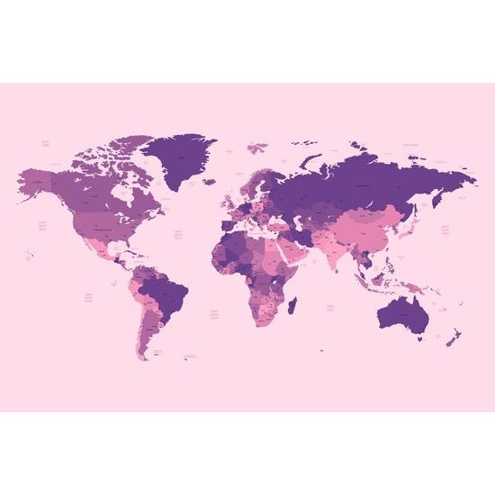 Öntapadó tapéta az államok térképe lilával